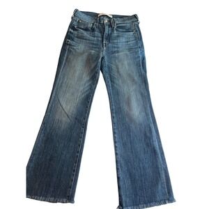 AYR The Pop  Womens 28S High Rise Frayed Hem Straight leg Denim